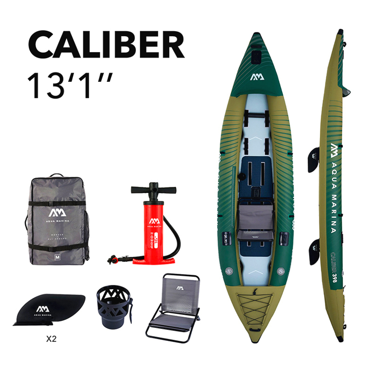 Каяк надувной Aqua Marina Caliber 13'1 (1-2 места)